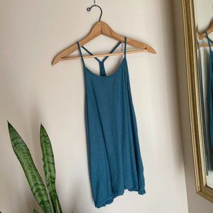 Teal ribbed tank top
